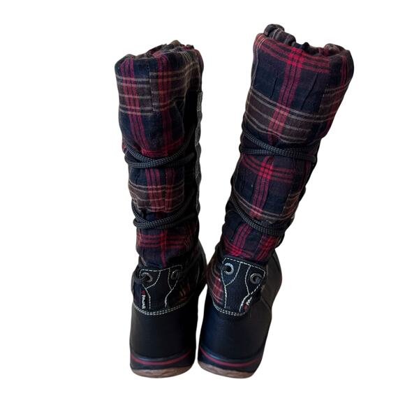 PAJAR Sundance Highlander Andree Plaid Boot Red Brown 38/7.7-5 NIB - Picture 6 of 10